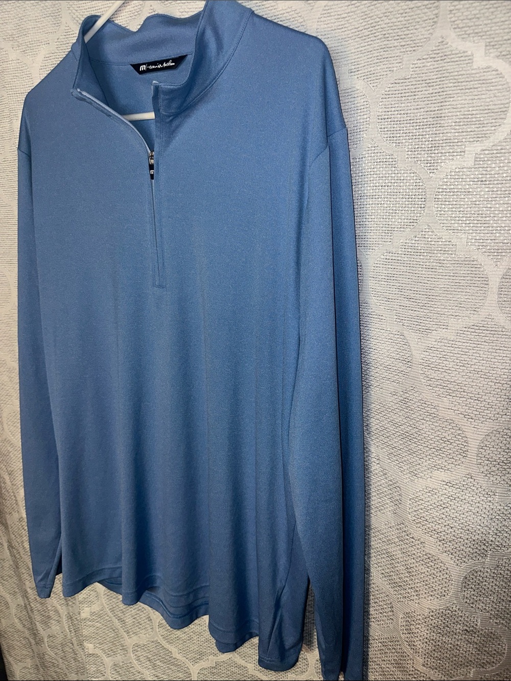TravisMathew Men's 1/4 Zip Pullover Golf Jacket Sweater Steel Blue XL - Picture 4 of 8